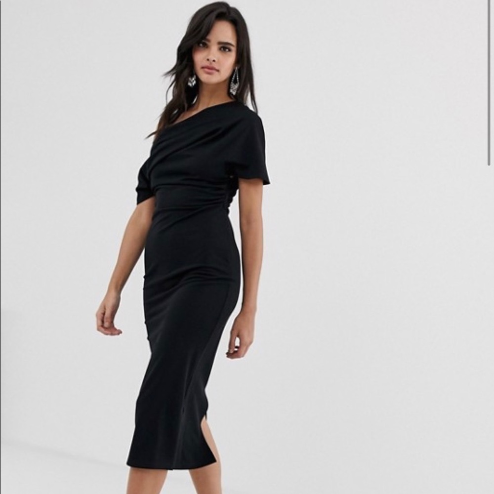 Asos Black Middi Dress